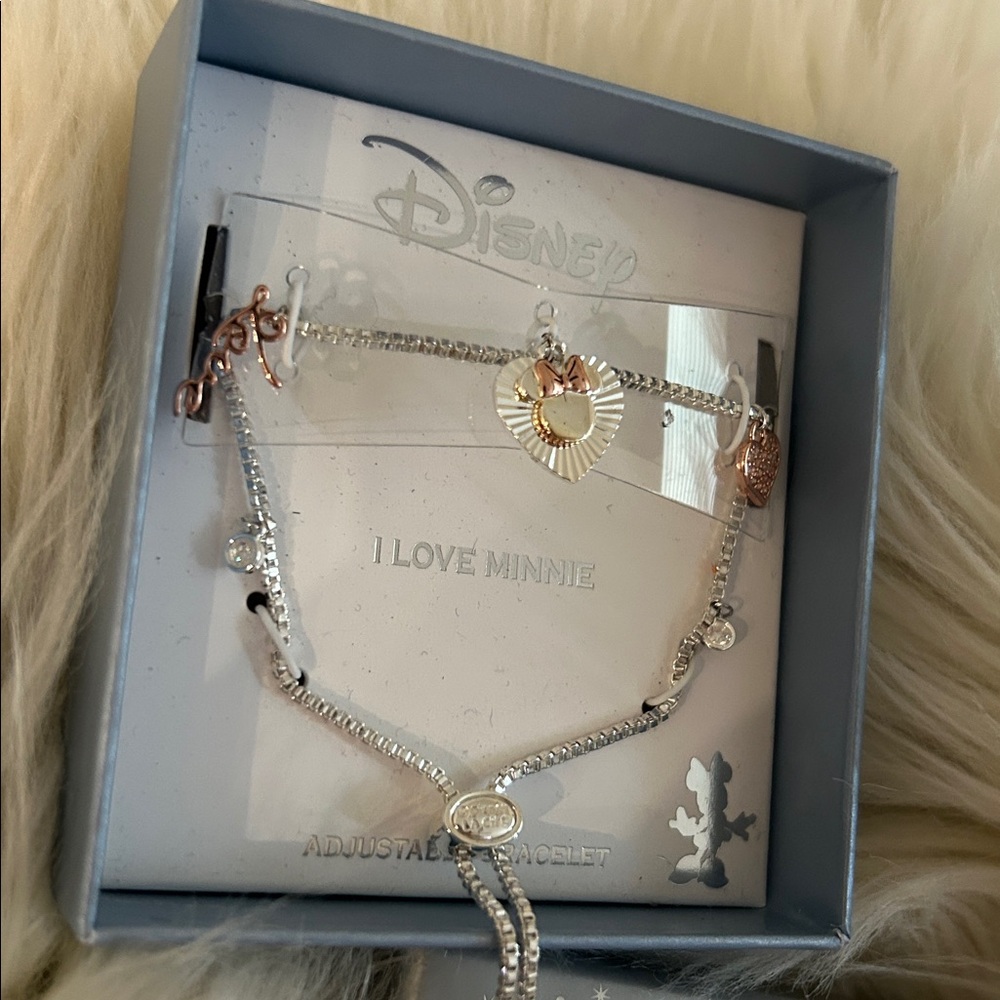 ❌‼️FINAL PRICE DROP‼️❌NEW! Disney Minnie Mouse Heart Charm LOVE BRACELET - Picture 10 of 11